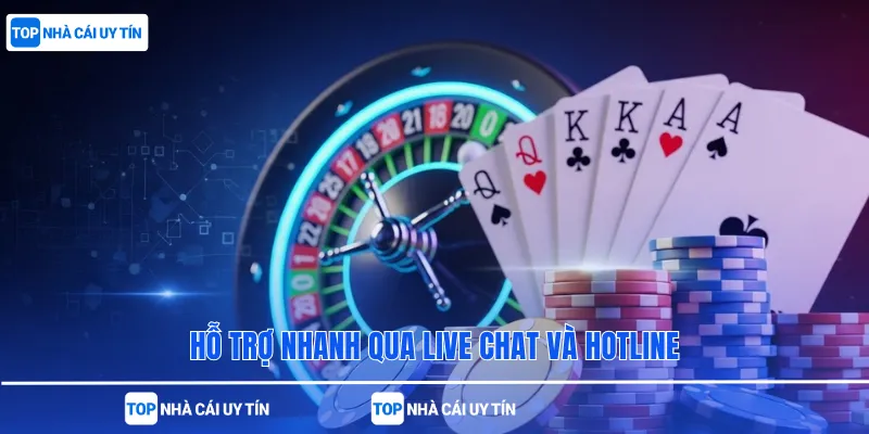 Hỗ trợ nhanh qua live chat và hotline