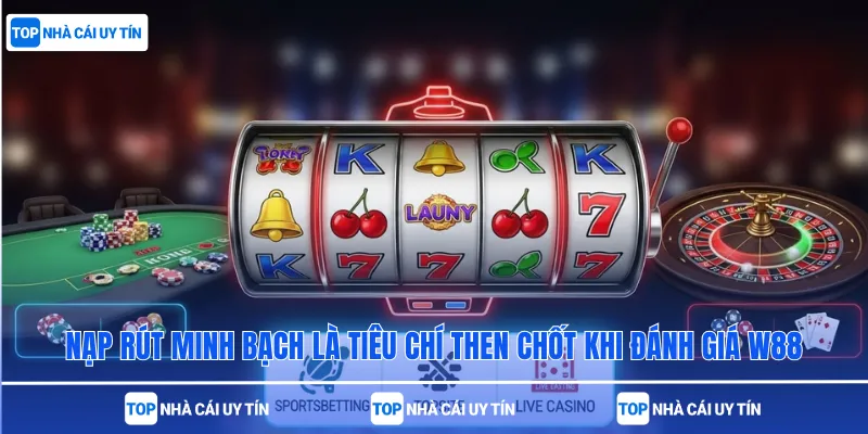 Nạp rút minh bạch là tiêu chí then chốt khi đánh giá W88