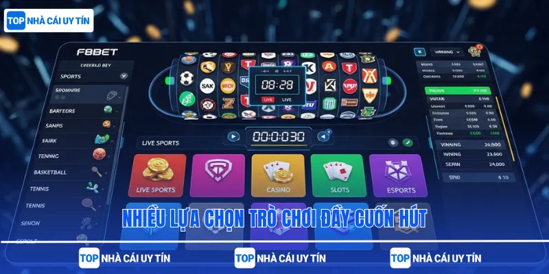 Nhiều lựa chọn trò chơi đầy cuốn hút