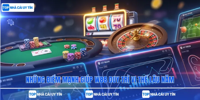 Những điểm mạnh giúp W88 duy trì vị thế lâu năm