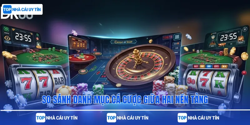 So sánh danh mục cá cược giữa hai nền tảng