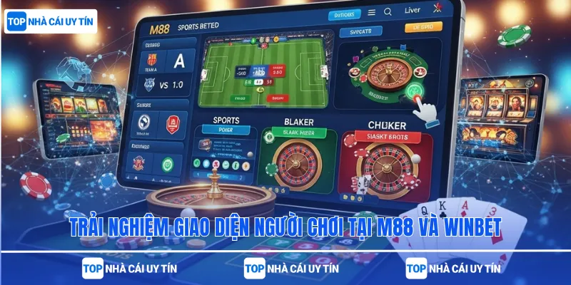 Trải nghiệm giao diện người chơi tại M88 và Winbet