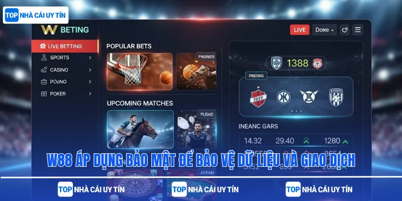 W88 áp dụng bảo mật để bảo vệ dữ liệu và giao dịch