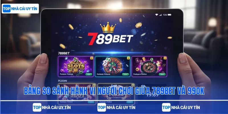 Bảng so sánh hành vi người chơi giữa 789bet và 99ok