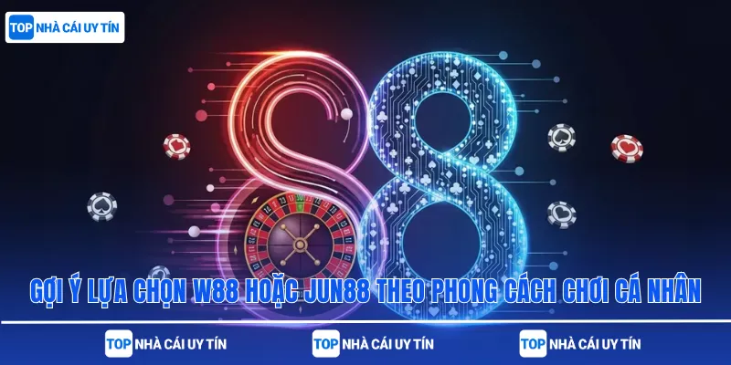 Gợi ý lựa chọn W88 hoặc Jun88 theo phong cách chơi cá nhân