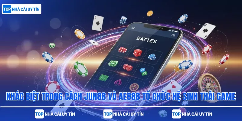 Khác biệt trong cách Jun88 và AE888 tổ chức hệ sinh thái game