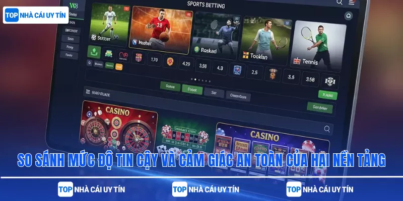 So sánh mức độ tin cậy và cảm giác an toàn của hai nền tảng